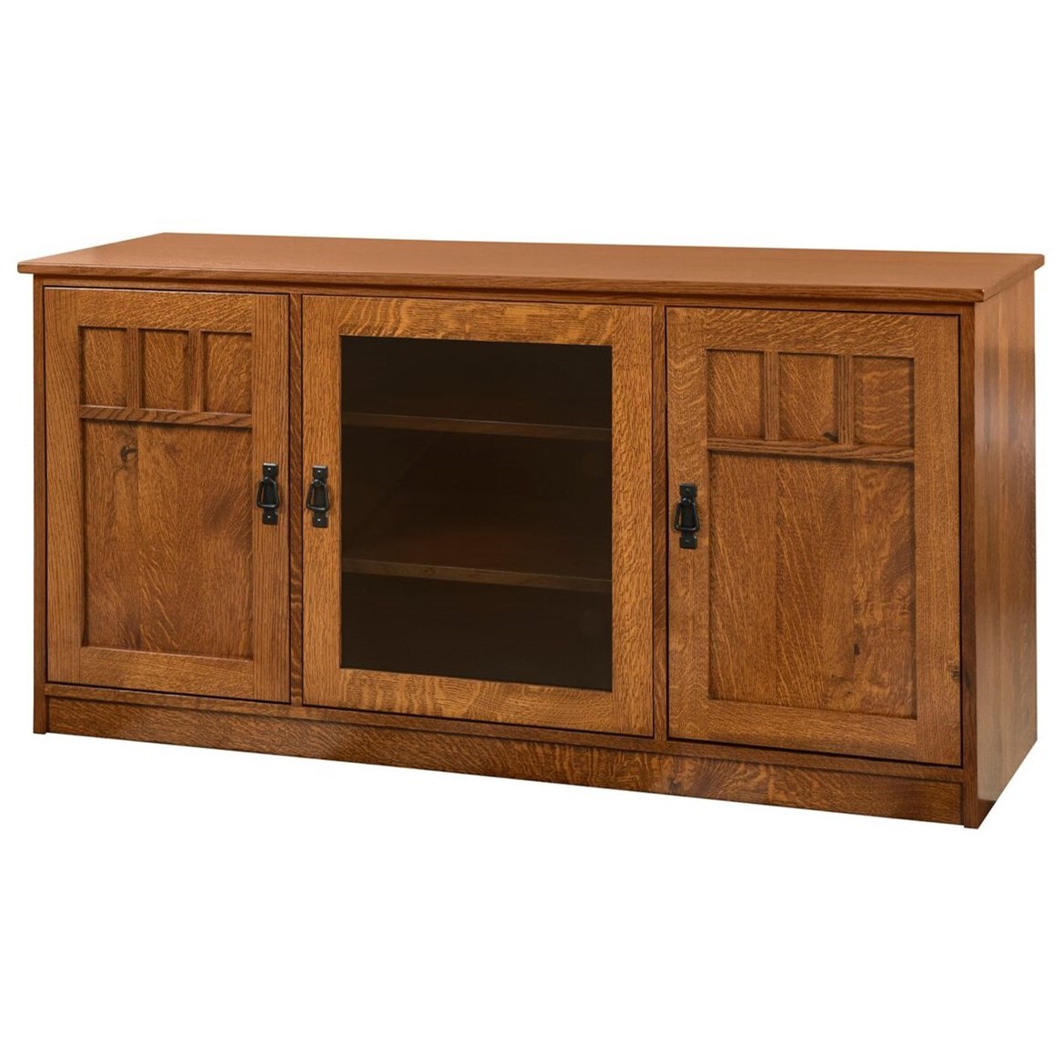 Mission style media deals cabinet